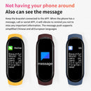 Relógio Inteligente M6 Masculino e Feminino, Pulseira Inteligente para Fitness, Esportiva, Monitor de Frequência Cardíaca e Pressão Arterial, Resistente à Água e Multifuncional