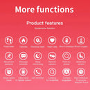 Relógio Inteligente M6 Masculino e Feminino, Pulseira Inteligente para Fitness, Esportiva, Monitor de Frequência Cardíaca e Pressão Arterial, Resistente à Água e Multifuncional