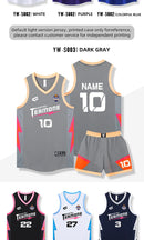 Camisa de basquete infantil e adulto personalizável, uniforme de treino de secagem rápida para meninos e meninas, agasalho esportivo infantil.