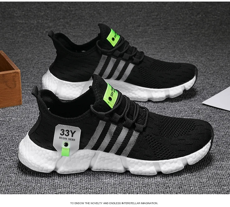 Sapatos masculinos de malha respirável, tênis leves e modernos para caminhada, tênis masculinos plus size para corrida e fitness ao ar livre 2024