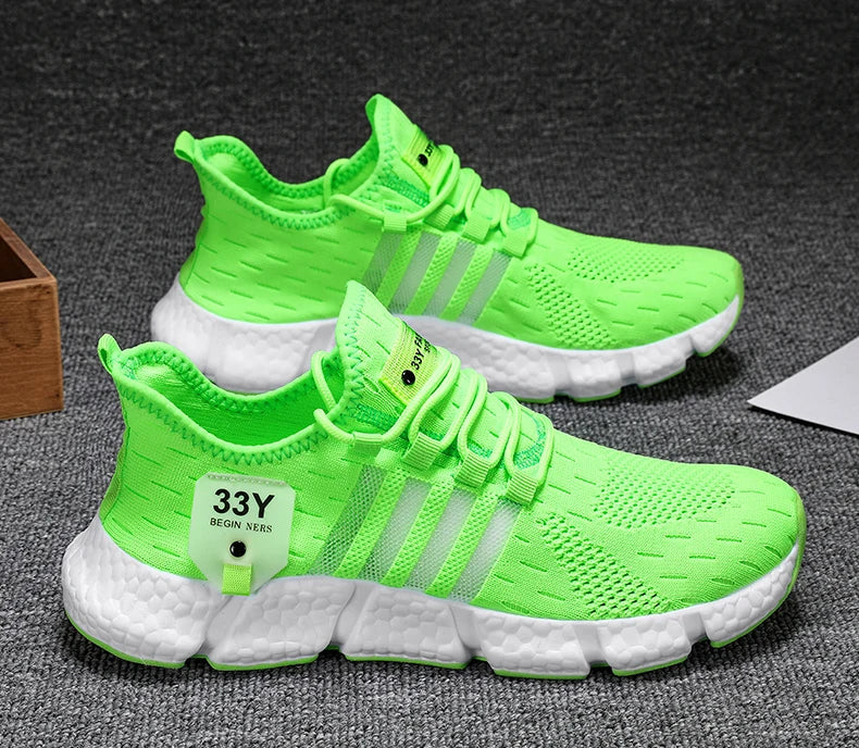 Sapatos masculinos de malha respirável, tênis leves e modernos para caminhada, tênis masculinos plus size para corrida e fitness ao ar livre 2024