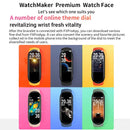 Relógio Inteligente M6 Masculino e Feminino, Pulseira Inteligente para Fitness, Esportiva, Monitor de Frequência Cardíaca e Pressão Arterial, Resistente à Água e Multifuncional