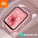 Relógio Inteligente Xiaomi Call Feminino com Mostrador Personalizável para Android e iOS, Resistente à Água, Bluetooth, Música, Pulseira Sensível ao Toque.