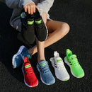 Tênis esportivos casuais masculinos, tênis leves e respiráveis, de malha preta, para corrida, atlético, para caminhada